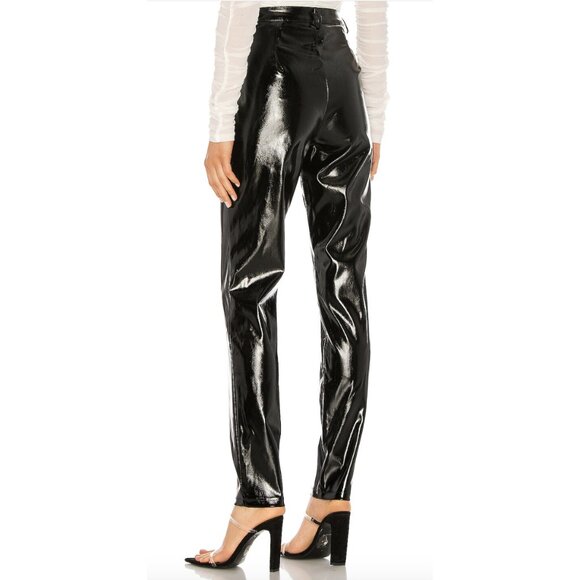 I.AM.GIA Nikole Black Faux Vegan Patent Leather Pants - Women's Size M NWT - Picture 2 of 16